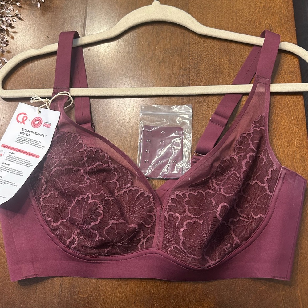 Elegant Lace Mesh Bralette in Rich Purple - Picture 4 of 6